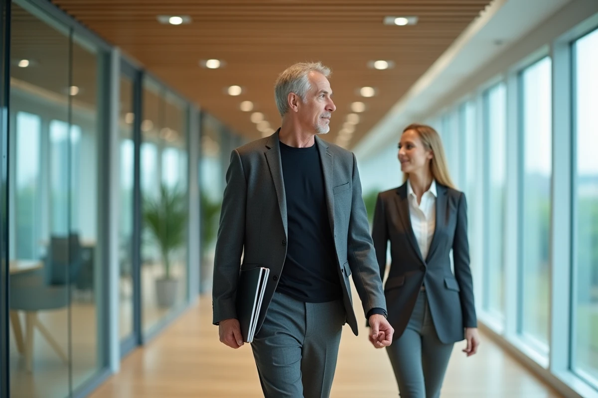 Dirigeant Apple management couloir entreprise interaction équipe style leadership