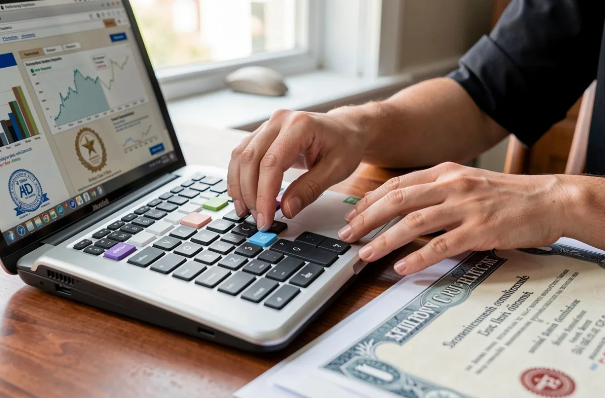 Responsable qualité remplissant un registre de conformité sur un tableur