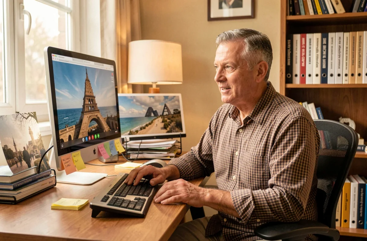 Consultant de Webcom Normandie en visioconférence avec un client pour un projet de création de site internet